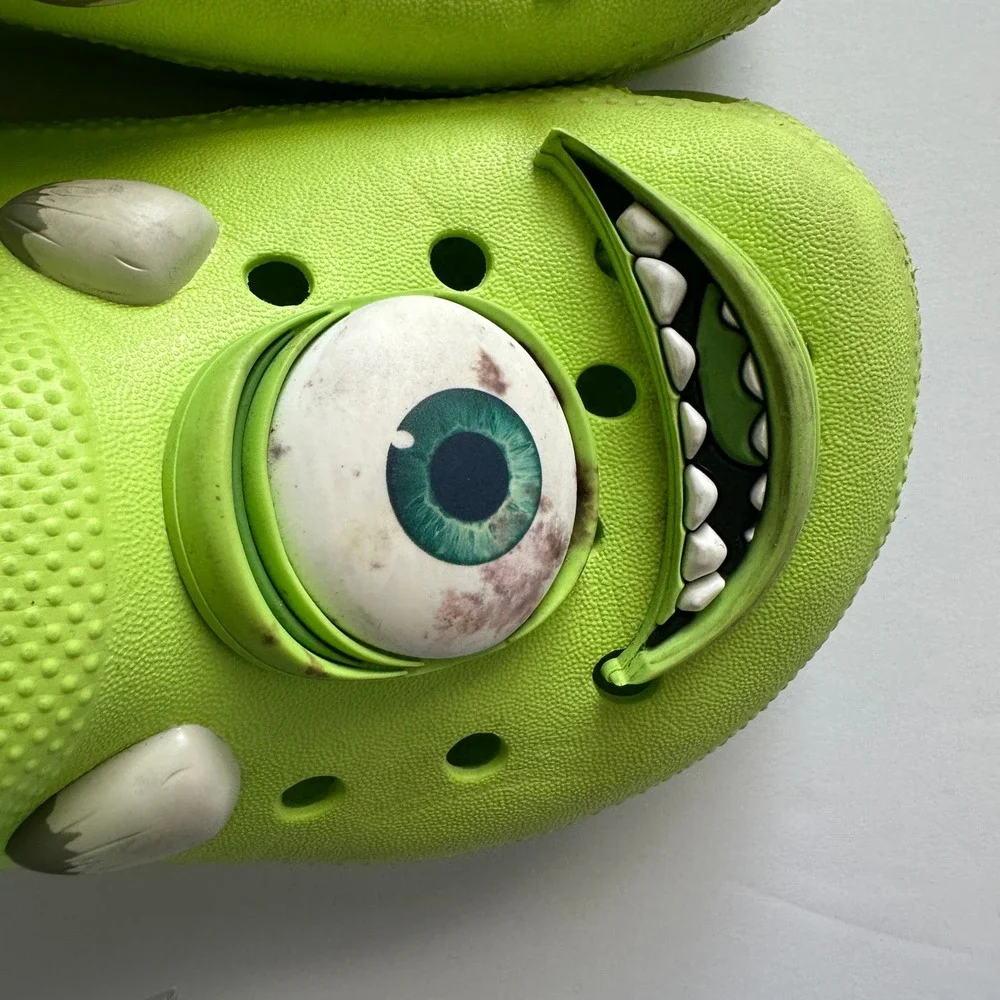 Crocs Disney Pixar Monsters Inc Mike Wazowski Clogs Lime Green Kids Size J1